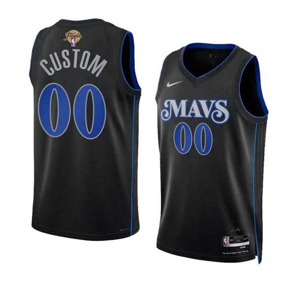 Men%27s Dallas Mavericks Active Player Custom Black 2024 Finals City Edition Stitched Basketball Jersey->customized nba jersey->Custom Jersey